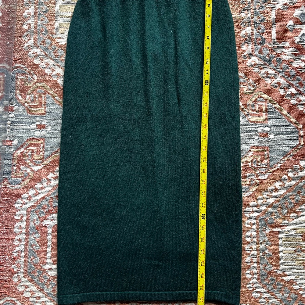Vintage 90s United Colors Of Benetton Forest Green Pencil Skirt - Picture 6 of 6